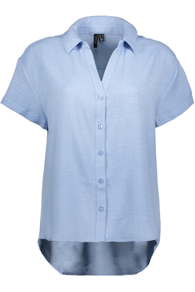 VMMELANEY QUEENY SS SHIRT WVN GA 10325866 Chambray Blue/Melange